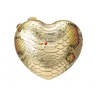 Клатч Love MOSCHINO Heart Clutch gold