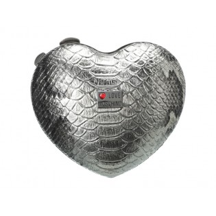 Клатч Love MOSCHINO Heart Clutch silver