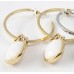 Серьги DYRBERG / KERN white nephrite