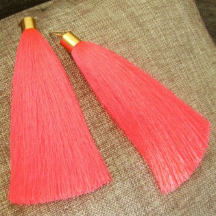 Серьги-кисти "Brush Neon Pink"