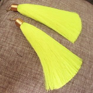 Серьги-кисти "Brush Neon Yellow"