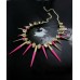 Колье Metal Spikes for ASOS pink