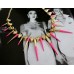 Колье Metal Spikes for ASOS pink