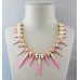 Колье Metal Spikes for ASOS pink