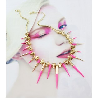 Колье Metal Spikes for ASOS pink