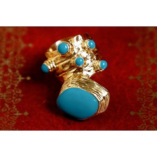 Кольцо Coral YSL blu