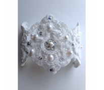 Свадебный браслет "Pearls & Crystals"
